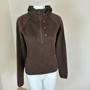 The North Face Women’s Cresent Sunshine Sweater Fleece Brown Hoodie- XS